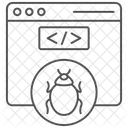 보안 위협 얇은선 아이콘 아이콘