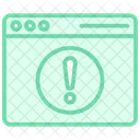 Security Webpage Warning Duotone Line Icon Icon