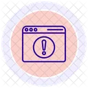 Security Webpage Warning Color Circle Icon Icon