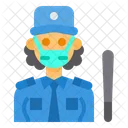 Security Woman Guard Occupation Icon