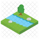 See Fluss Natur Icon