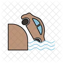 Seeunfall Auto Wasser Icon