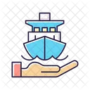 Marine Schiff Versicherung Symbol