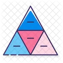 Segmented Pyramid Pyramid Analysis Icon