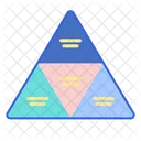 Segmentierte Pyramide Symbol