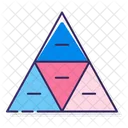 Segmentierte Pyramide Pyramide Analyse Symbol