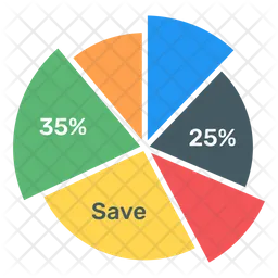 Segmentiertes Diagramm  Symbol