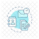 Funciones De Crm Intercambio De Contenidos Gestion De Correo Electronico Icono