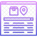 Seguimiento De Paquetes Sitio Web Caja Icono