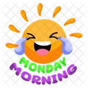 Segunda De Manha Emoji Chorando Emotsticker Chorando Ícone