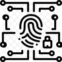 Segurança de dados biométricos  Ícone