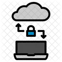 Cloud Lock Labtop Link Upload Download Seo Seo Web Ícone