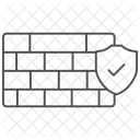 Seguranca Firewall Icone Thinline Ícone