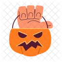 Balde De Doces Doces De Halloween Doces Ou Travessuras Infantis Ícone