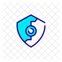 Seguridad Escudo Bitcoin Escudo Icono