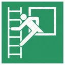 Seguridad Externo Escalera Icono