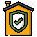 Seguridad Quedarse En Casa Icono De Inicio Icono