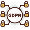 Seguridad Conexion De Bloqueo Gdpr Red De Bloqueo Gdpr Icono