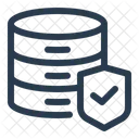 Seguridad De Bases De Datos Proteccion De Datos Almacenamiento Seguro Icono