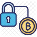 Seguridad Bitcoin Red De Transacciones Bitcoin Seguridad Blockchain Icono