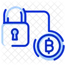 Seguridad Bitcoin Red De Transacciones Bitcoin Seguridad Blockchain Icono