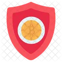 Seguridad Bitcoin Proteccion Bitcoin Bitcoin Seguro Icono