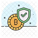 Bitcoin Seguridad Proteccion Icono