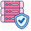 Seguridad De Datos Seguridad De Bases De Datos Seguridad De Servidores Icono