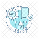 Seguridad De Aplicaciones Moviles Aplicacion Movil Seguridad De Aplicaciones Icono