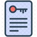 Seo Documento Clave Icono