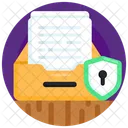 Seguridad De Datos Seguridad De Archivos Estante De Archivos Icono