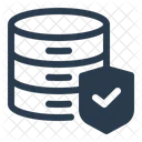 Seguridad De Bases De Datos Proteccion De Datos Almacenamiento Seguro Icono