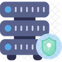 Seguridad De Bases De Datos Proteccion De Servidores Bases De Datos Icono