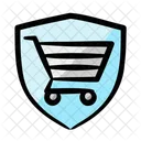 Escudo Del Carrito De Compras Icono