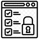 Seguridad De Datos Bloqueo Sitio Web Bloqueado Icono