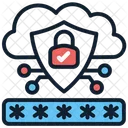 Seguridad de datos en la nube  Icono
