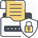 Seguridad De Datos Bloqueo De Archivos Seguridad De Archivos Icono
