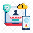 Seguridad De La Cuenta Autenticacion En La Nube Identidad En La Nube Icono