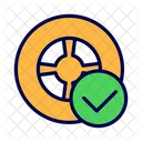 Vehiculo Marca De Verificacion Neumatico Icono
