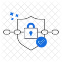 Seguridad De Red Proteccion De Datos Ciberseguridad Icono