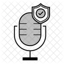 Seguridad De Voz Proteccion De Audio Voz Segura Icono