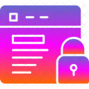 Seguridad del sitio web  Icono