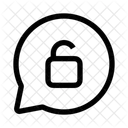 Seguridad Desbloquear Chat Chat Mensaje Icono