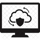 Seguridad En La Nube Sincronizacion En La Nube Seguridad De Datos Icono