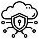 Seguridad De Datos Escudo Nube Icono