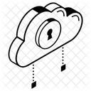 Seguridad en la nube editable  Icon