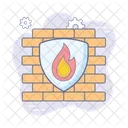 Seguridad De Firewall Proteccion De Firewall Firewall Icono