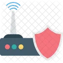 Seguridad De Internet Escudo Modem De Internet Icono