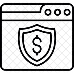 Seguridad de pagos en línea web  Icono
