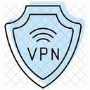 Vpn Security Color Shadow Linea Fina Icono Icono